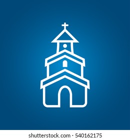 Church icon vector