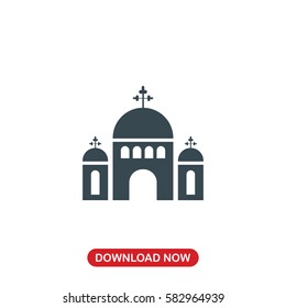 Church icon vector