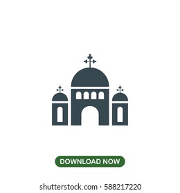 Church icon vector
