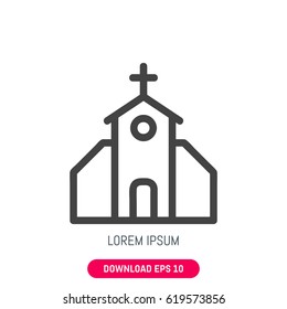 Church icon, vector