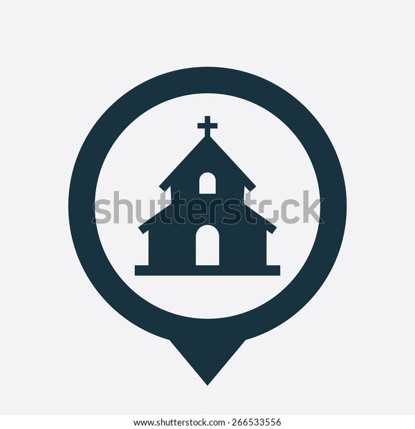 Vector De Stock Libre De Regalias Sobre Vector De Iconos De La Iglesia266533556