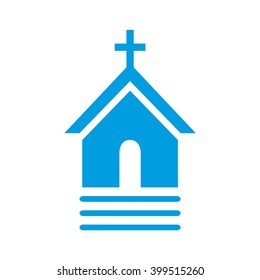 Church icon. Vector icon. Color illustration.