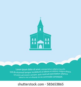Church  icon. Vector design.