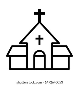 Church icon vector design template