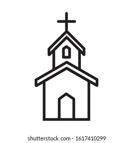 Church icon vector design template