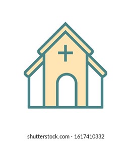 Church icon vector design template