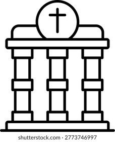 Church Icon Vector Element line icon design vector icons