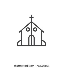 Church icon vector, filled flat sign, solid pictogram isolated on white. Charity symbol, logo illustration