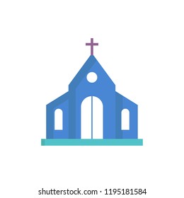 church icon vector flat style