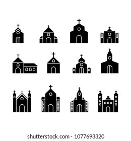 Church icon, vector illustration