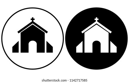 Church icon. Vector illustration