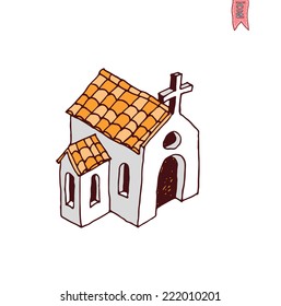 church icon, vector illustration.