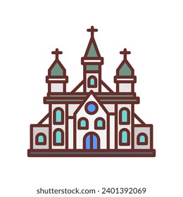 Church icon in vector. Illustration