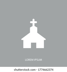Kirchensymbol. Vektorgrafik EPS10.