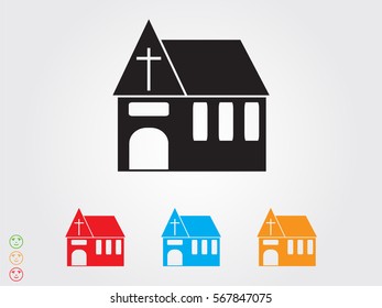 church, icon, vector illustration eps10