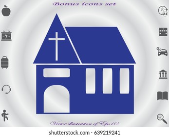 church, icon, vector illustration eps10