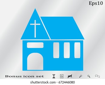 church, icon, vector illustration eps10