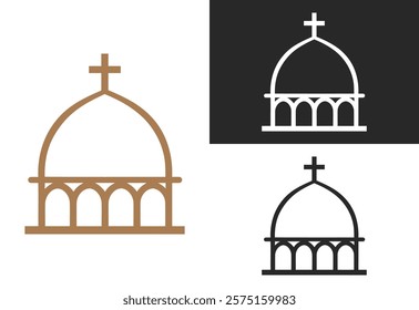 church icon vector illustration on white background