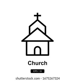 church icon vector illustration simple design