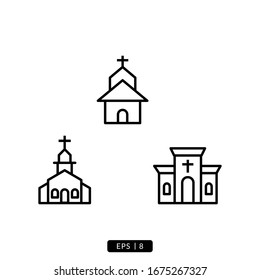 church icon vector illustration simple design