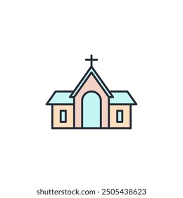 Church icon vector illustration. Church symbol isolated on white background