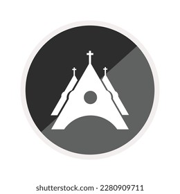 Church icon, is a vector illustration, very simple and minimalistic. With this Church icon you can use it for various needs. Whether for promotional needs or visual design purposes