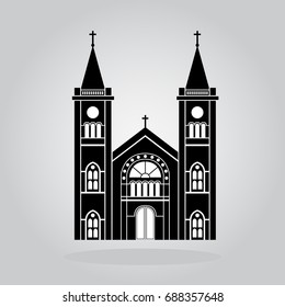 Church icon of vector illustration for web and mobile.