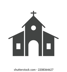 Church icon vector image. Can also be used for Physical Fitness. Suitable for mobile apps, web apps and print media.