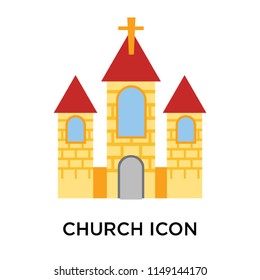 Church icon vector isolated on white background for your web and mobile app design, Church logo concept