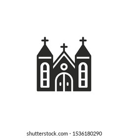 church icon vector isolated on a white background