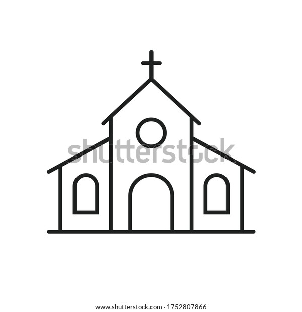 Church Icon Vector Logo Template Stock Vector (Royalty Free) 1752807866 ...