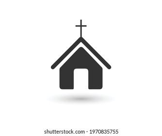 Church icon . Vector church icon on white background. vector illustration.