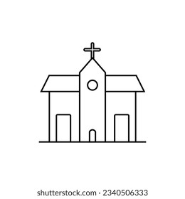 Church icon vector. Religion illustration sign. Temple symbol. Christianity logo.