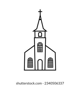 Church icon vector. Religion illustration sign. Temple symbol. Christianity logo.