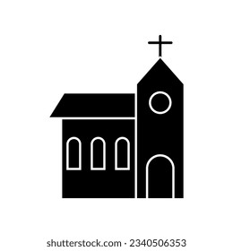Church icon vector. Religion illustration sign. Temple symbol. Christianity logo.