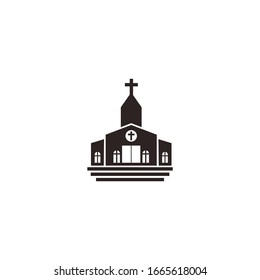 signo vectorial de la iglesia aislado para diseño gráfico y web. color de plantilla de símbolo de iglesia editable en fondo blanco.