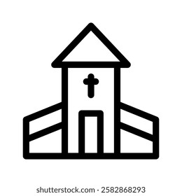 Church Icon Vector Symbol Design Illustration