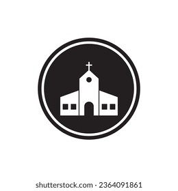 church icon vector template illustration logo design