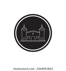 church icon vector template illustration logo design