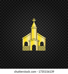 Church icon vector.Christian religion symbol illustration