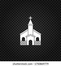 Church icon vector.Christian religion symbol illustration