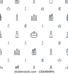 church icons pattern seamless white background. Included editable outline candle, candle heart icons. church icons for web and mobile.