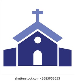 church icons. simple colored vector
