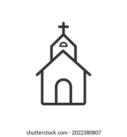 Church icon.Vector illustration isolated on white background.Eps 10.