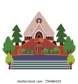 church in illustration, Da Lat - VietNam