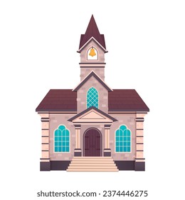 Church illustration on white background