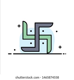 Church, Indian, Pray, Religion Business Logo Template. Flat Color. Vector Icon Template background