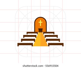 Church interior icon