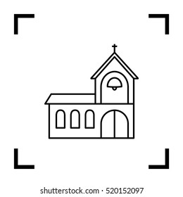 Church isolated minimal single flat icon. Religion vector icon for websites and mobile minimalistic flat design.