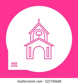 Church isolated minimal single flat icon. Religion vector icon for websites and mobile minimalistic flat design.
